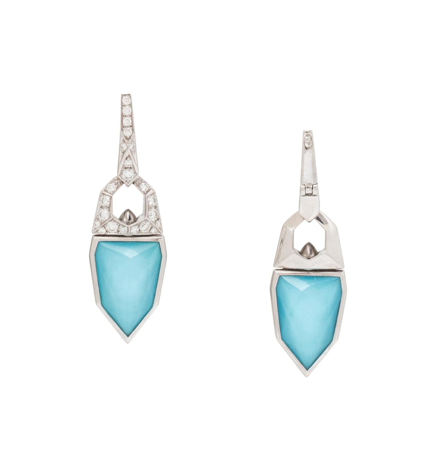 STEPHEN WEBSTER, DOUBLET AND DIAMOND CONVERTIBLE EARCLIPS