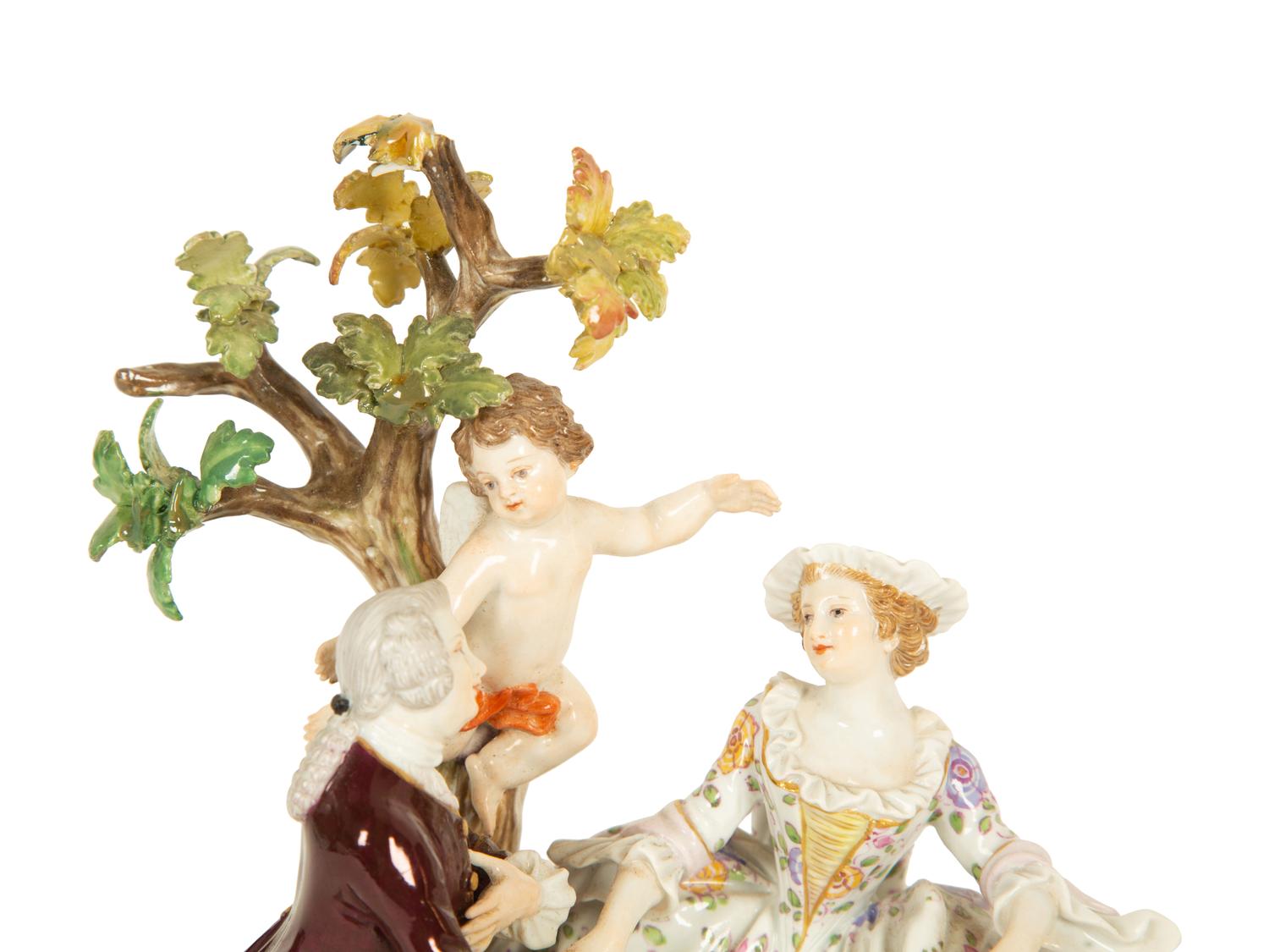 A Meissen Porcelain Figural Group — 19th Century