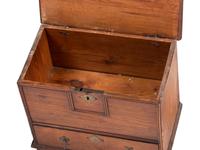 A Diminutive William and Mary Yellow Pine One-Drawer Blanket Chest