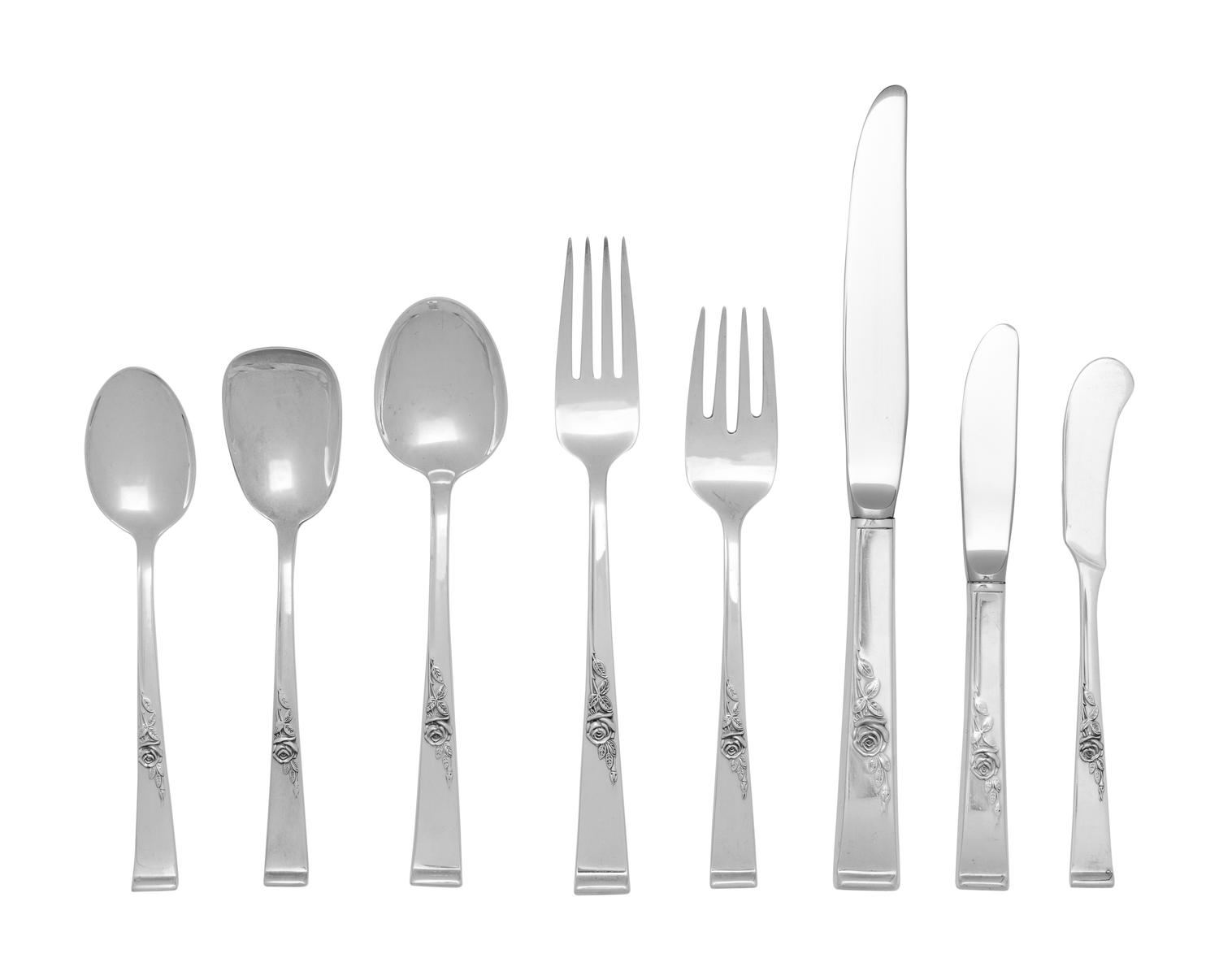 An American Silver Flatware Service