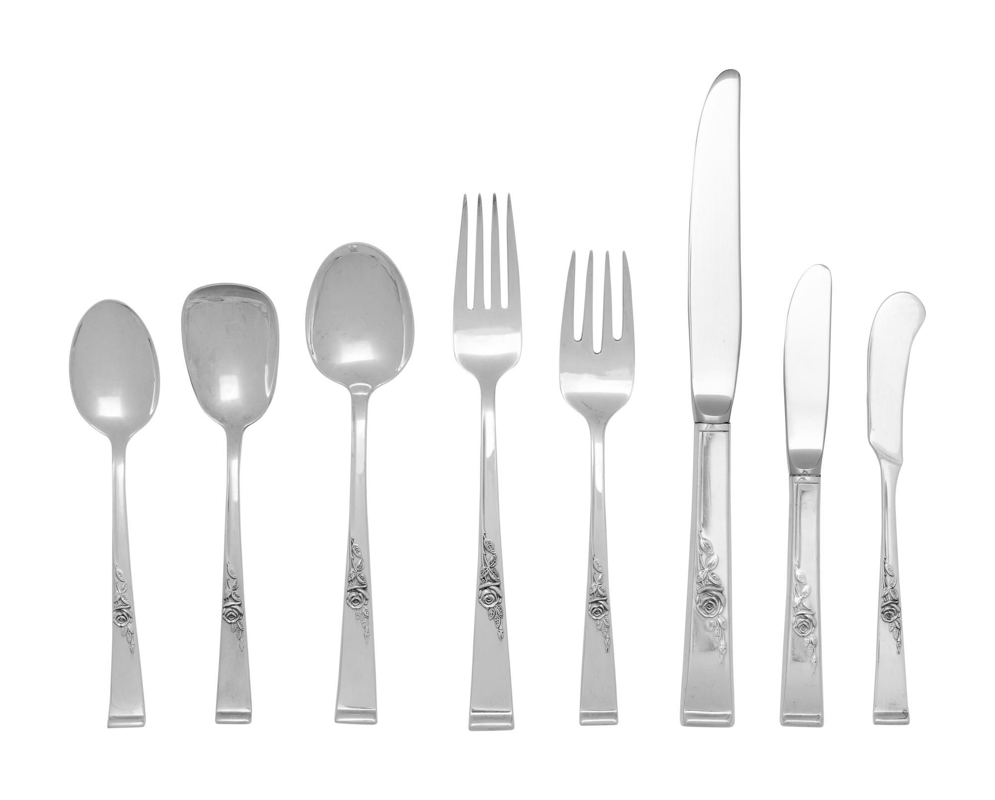 An American Silver Flatware Service