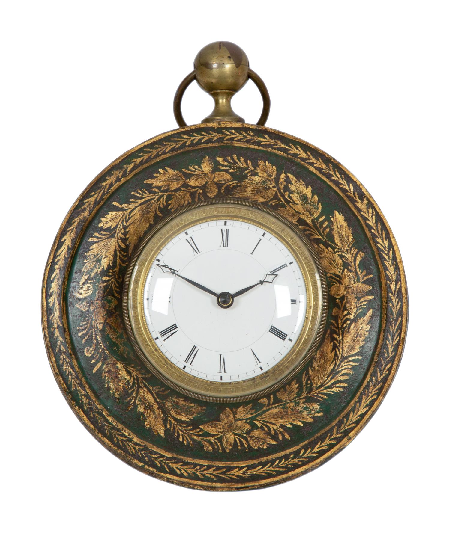 A French Tôle Peinte Wall Clock