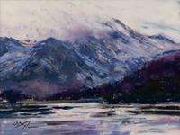 Two Works: Purple Mist at Jackson Lake and Purple Mountains of Tetons