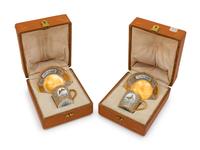 A Pair of Sevres Porcelain Cabinet Cups and Saucers