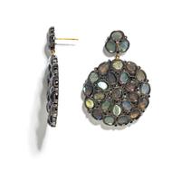LABRADORITE BANGLE BRACELET AND EARRINGS