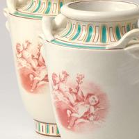 An Associated Pair of Wedgwood Queensware Vases UK, circa 1870
