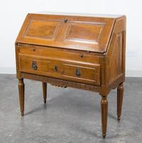 A Neoclassical Style Slant Front Secretary Desk Height 41 1/4 x width 39 3/8 x depth 18 inches.