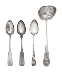 A Group of Four American Silver Flatware Articles
