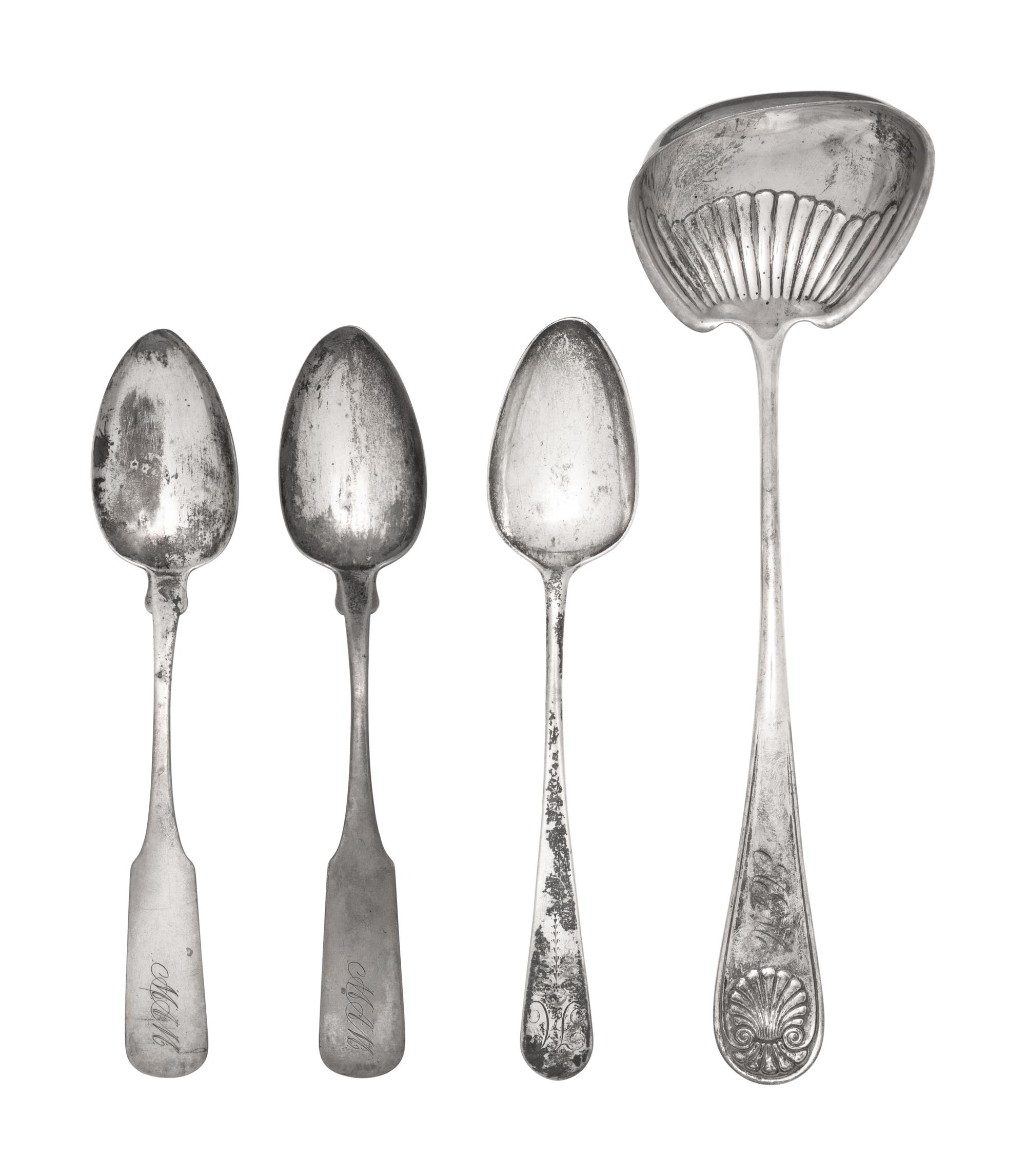 A Group of Four American Silver Flatware Articles