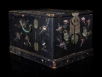 Two Small Chinese Mother-of-Pearl Inlaid Hardwood Chests