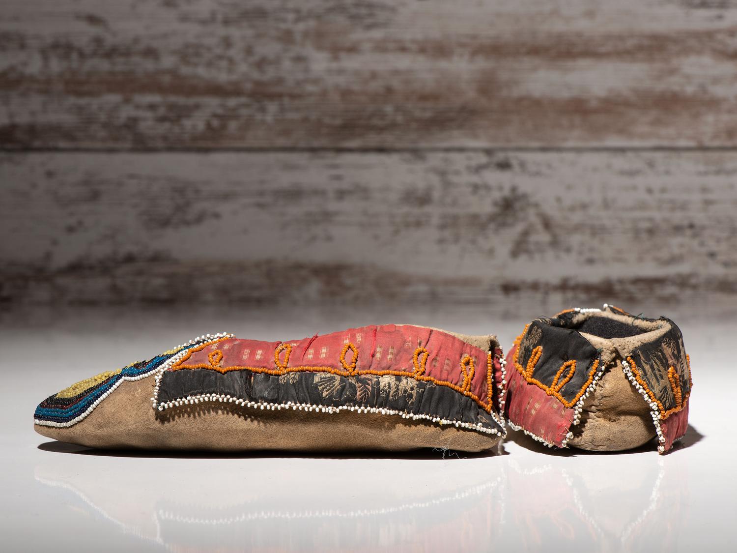 Prairie Beaded Hide Moccasins