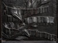Cincinnati Art-Carved Bench with Inset Painted Panels, 1884