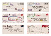 Untitled (To Rolf Nelson) , 1963-68 (a group of six embellished envelopes)