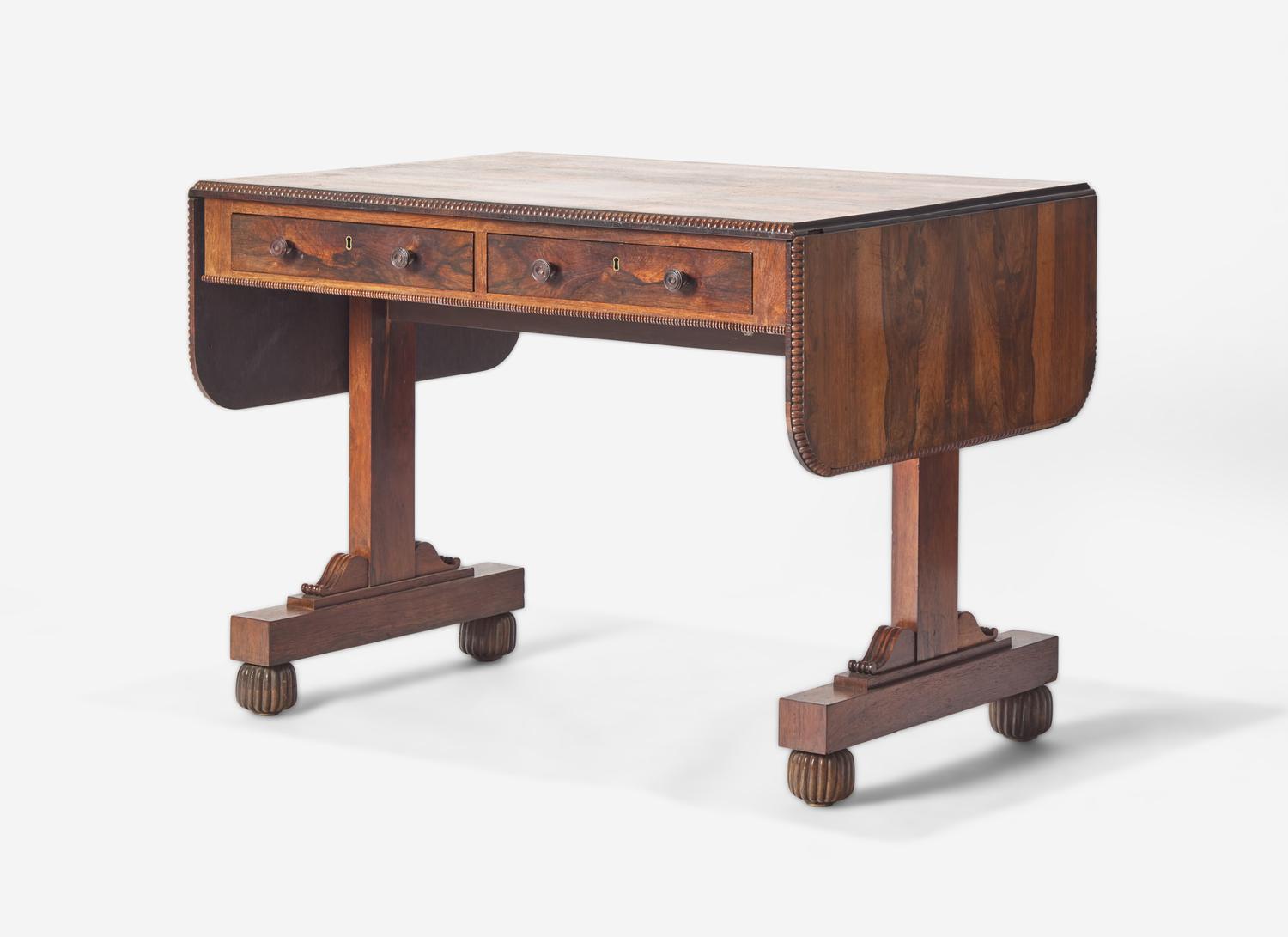 A George IV Carved and Rosewood Veneered Sofa Table