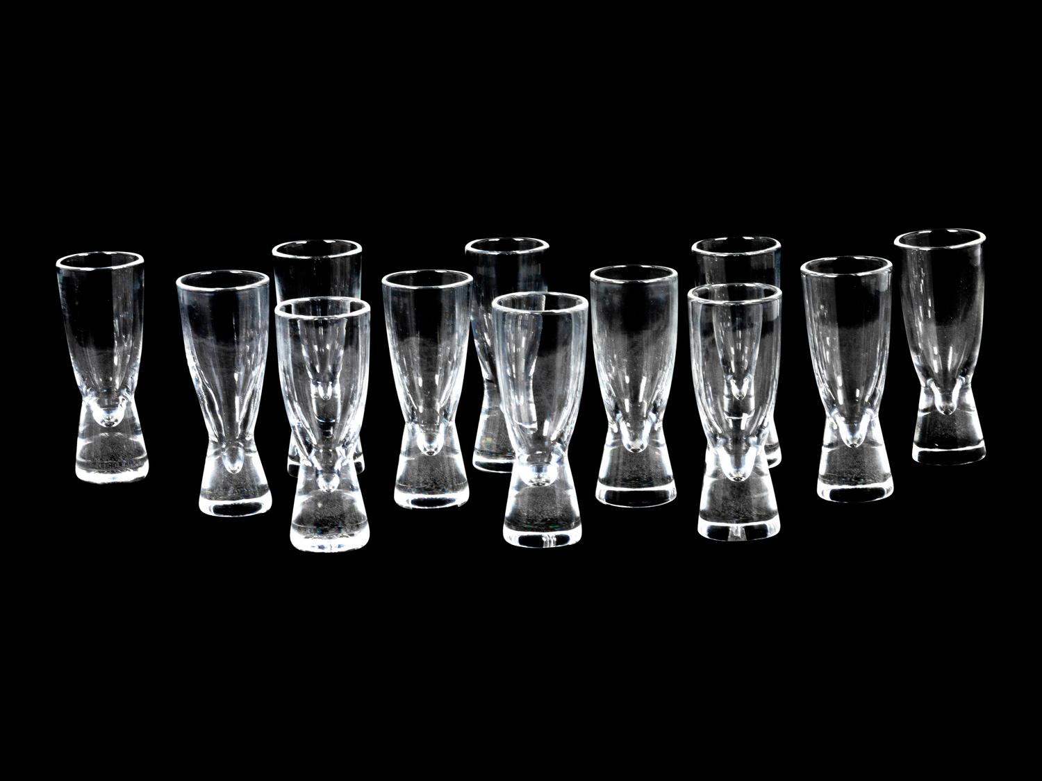 A Set of Twelve Steuben Glasses