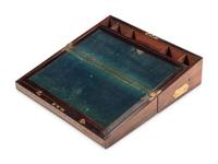 A Regency Brass-Inlaid Rosewood Writing Box