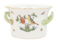 A Herend Porcelain Rothschild Bird Cache Pot