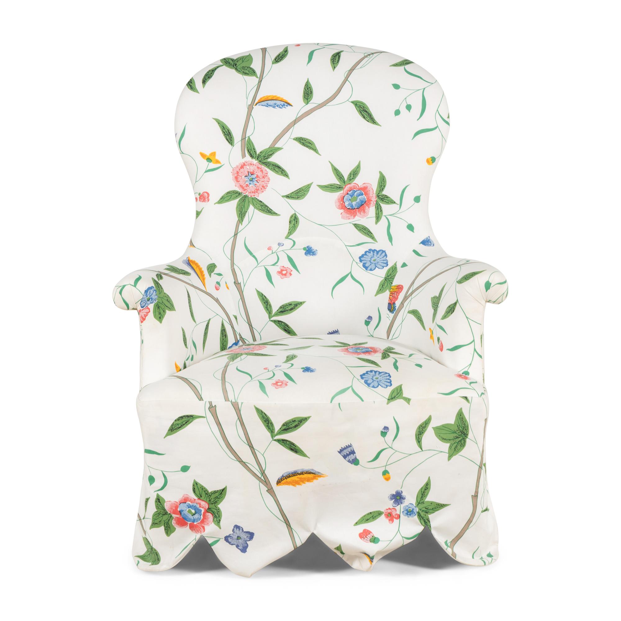 An Upholstered Slipper Chair