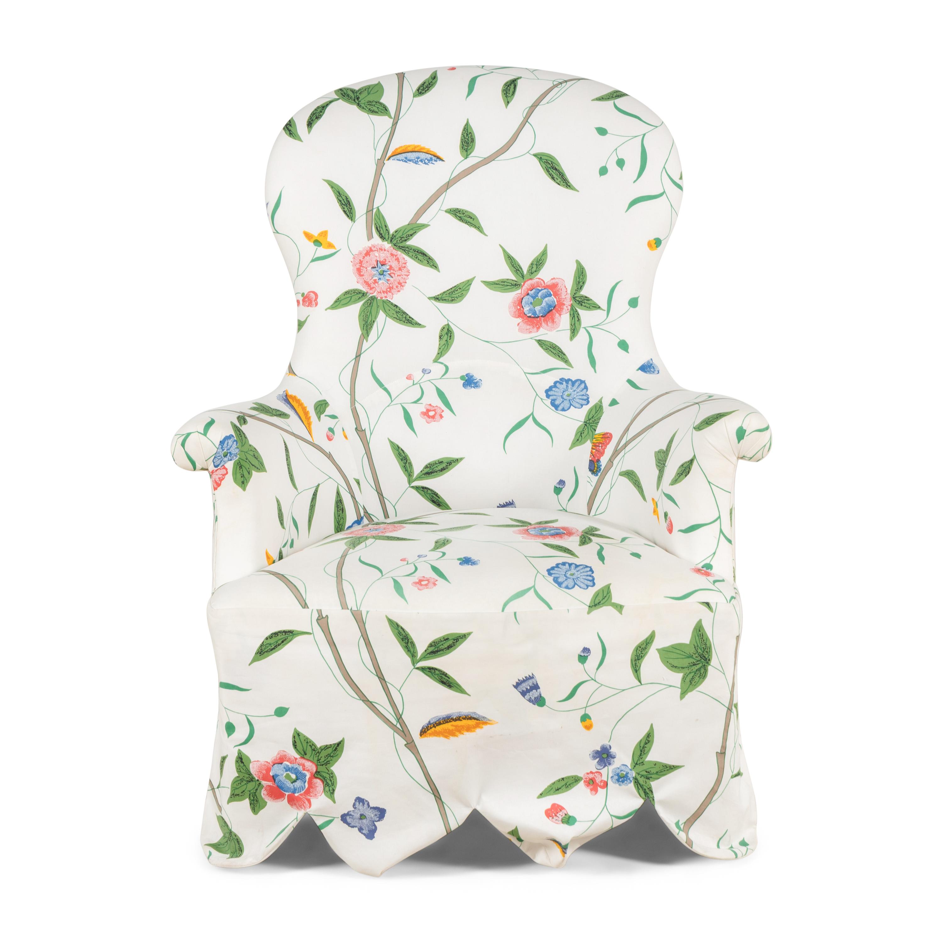 An Upholstered Slipper Chair