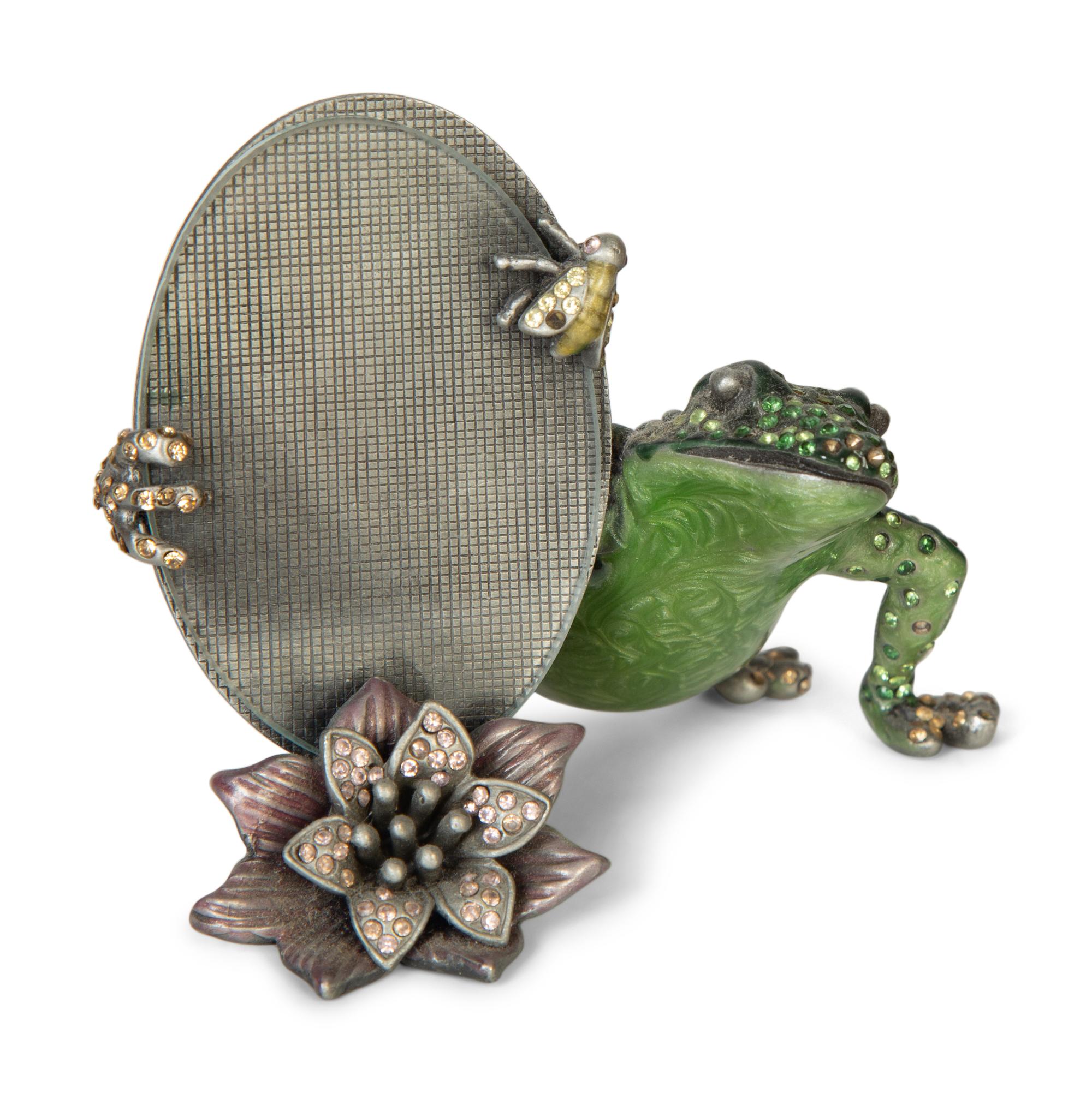 Two Jay Strongwater Enameled and Jeweled Picture Frames