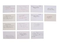 [TUSKEGEE AIRMEN]. A group of 14 Tuskegee Airmen signatures.