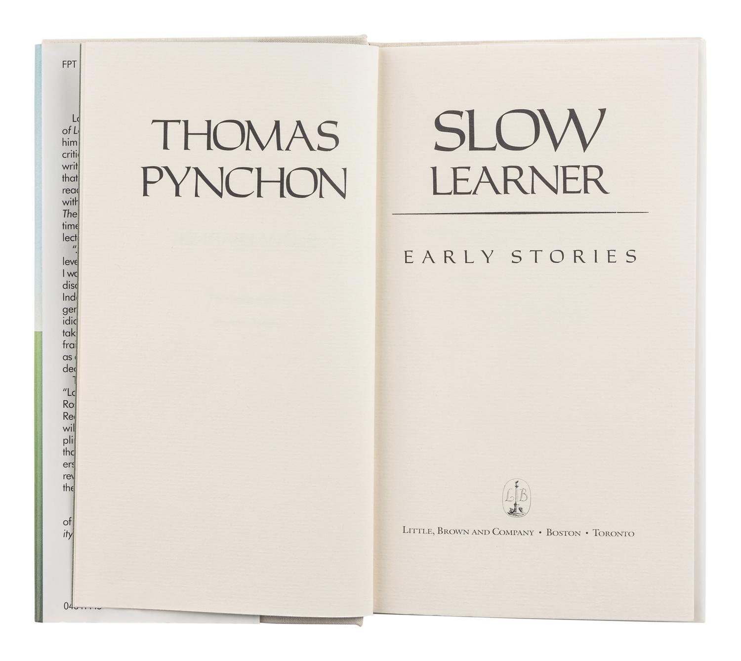 PYNCHON, Thomas (b. 1937). A group of 12 works by Pynchon, MOST FIRST EDITION, comprising: