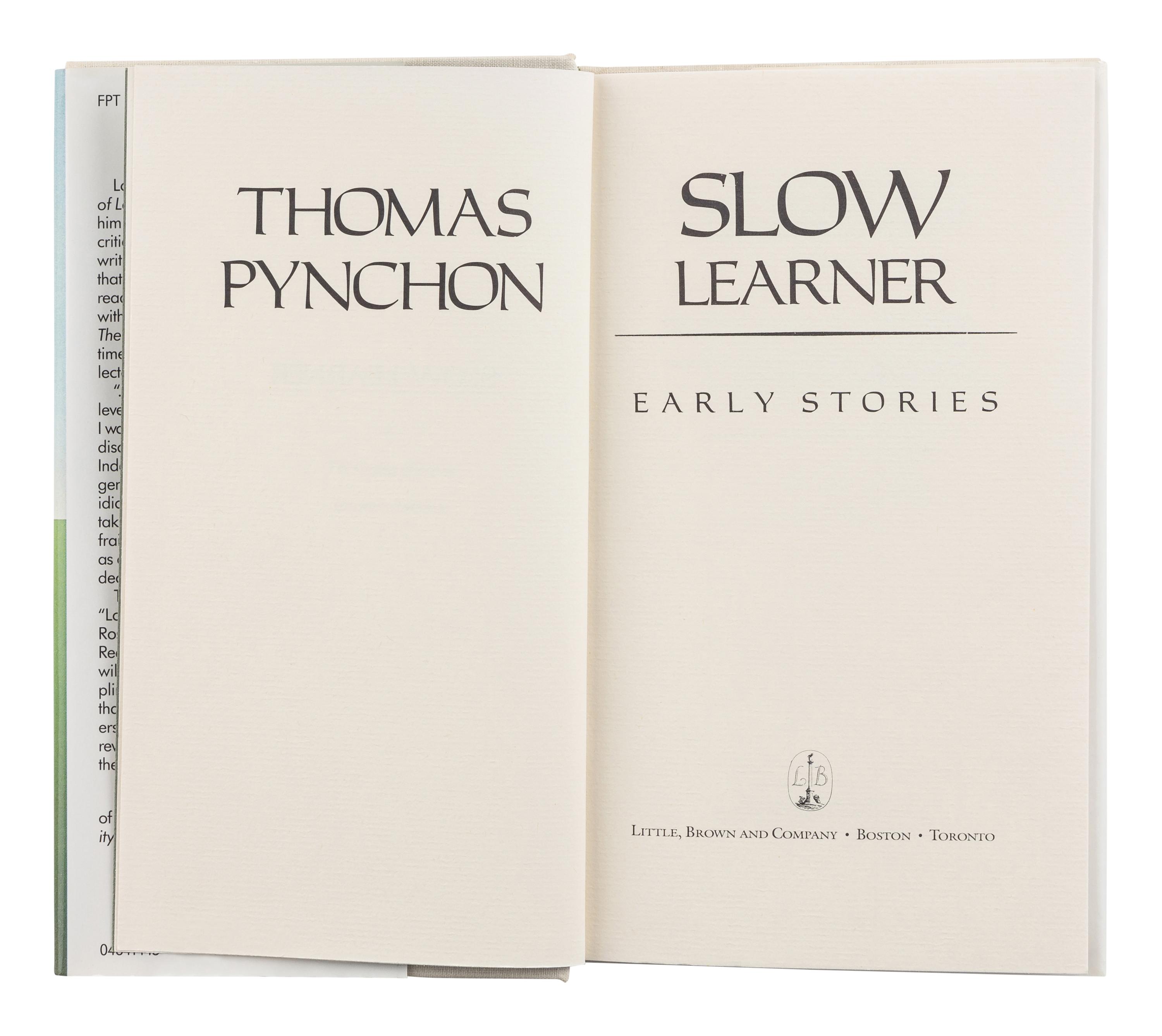 PYNCHON, Thomas (b. 1937). A group of 12 works by Pynchon, MOST FIRST EDITION, comprising: