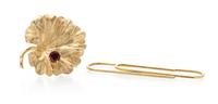 A Collection of 14 Karat Yellow Gold Jewelry, 10.90 dwts.