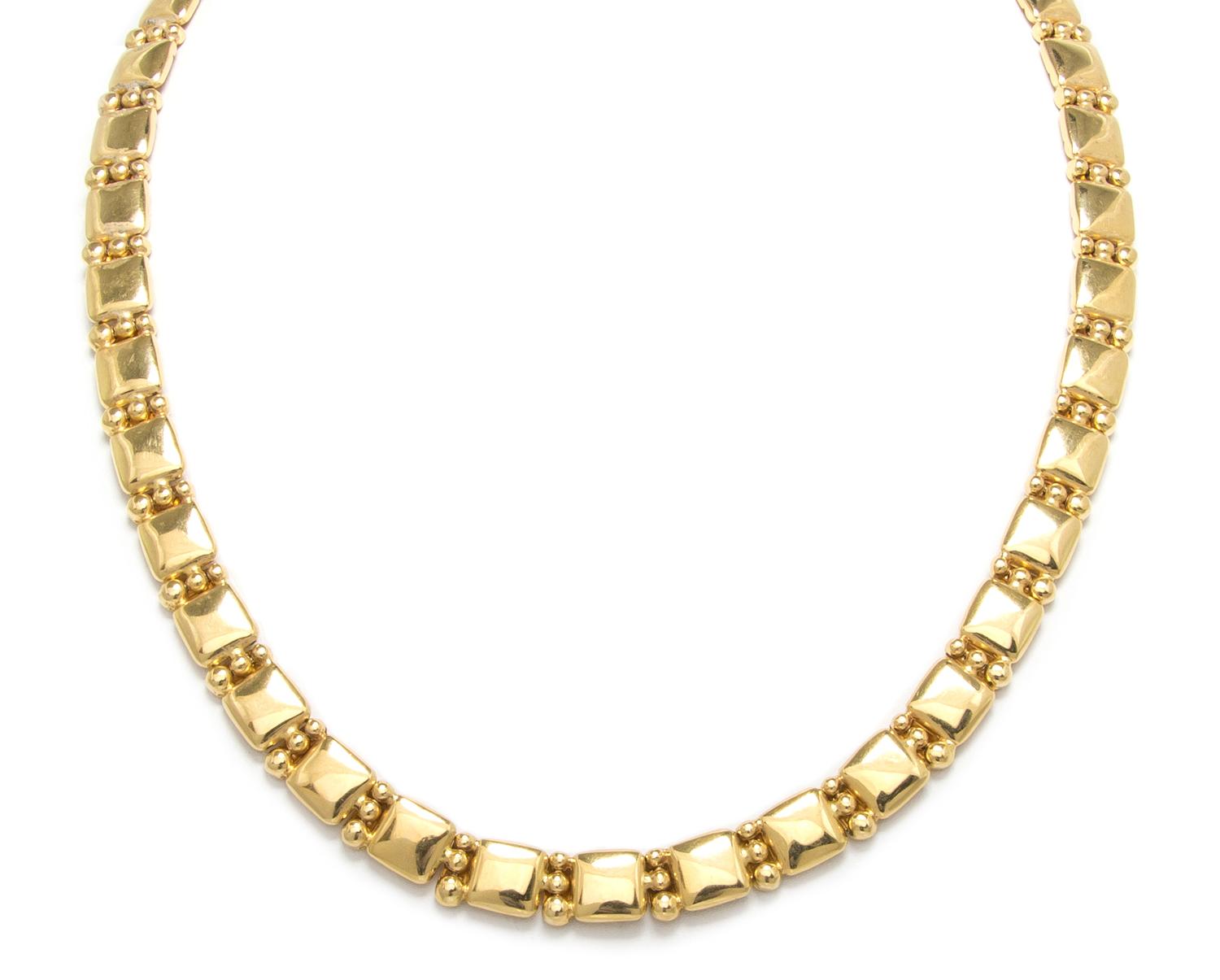 An 18 Karat Yellow Gold Necklace, 23.50 dwts.