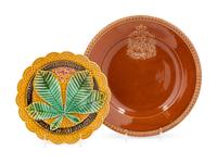 Two M.S. Kuznetsov Stoneware Dishes