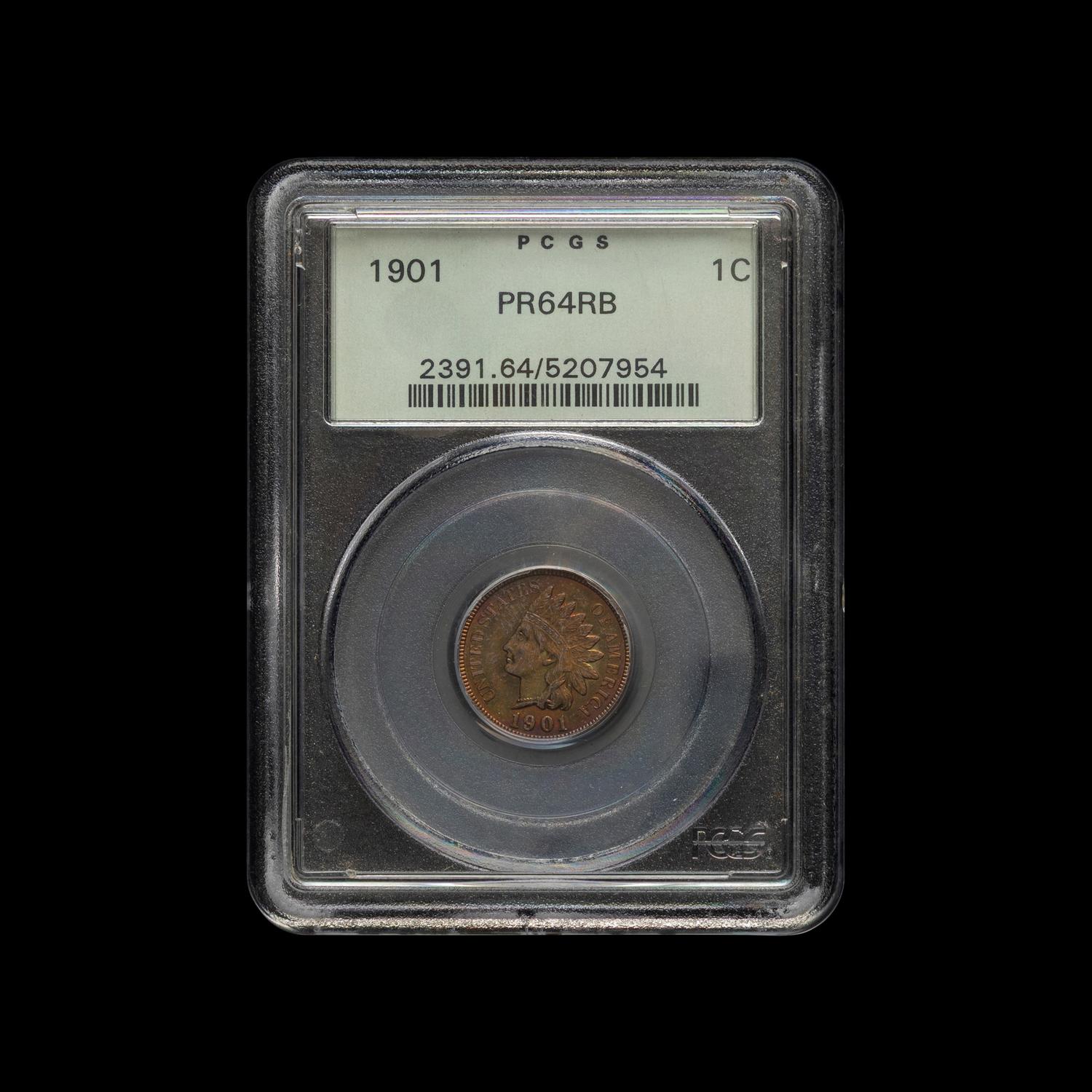 A 1901 Indian Head 1c Proof (PCGS PR64 RB)