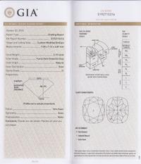 A 2.19 Carat Cushion Cut Fancy Dark Greenish Gray Diamond,