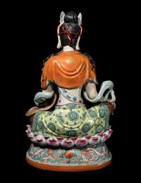 A Chinese Famille Rose Porcelain Figure of Guanyin