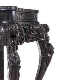 A Japanese Carved Hardwood Table