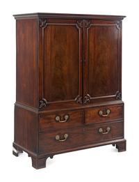 A George III Mahogany Linen Press