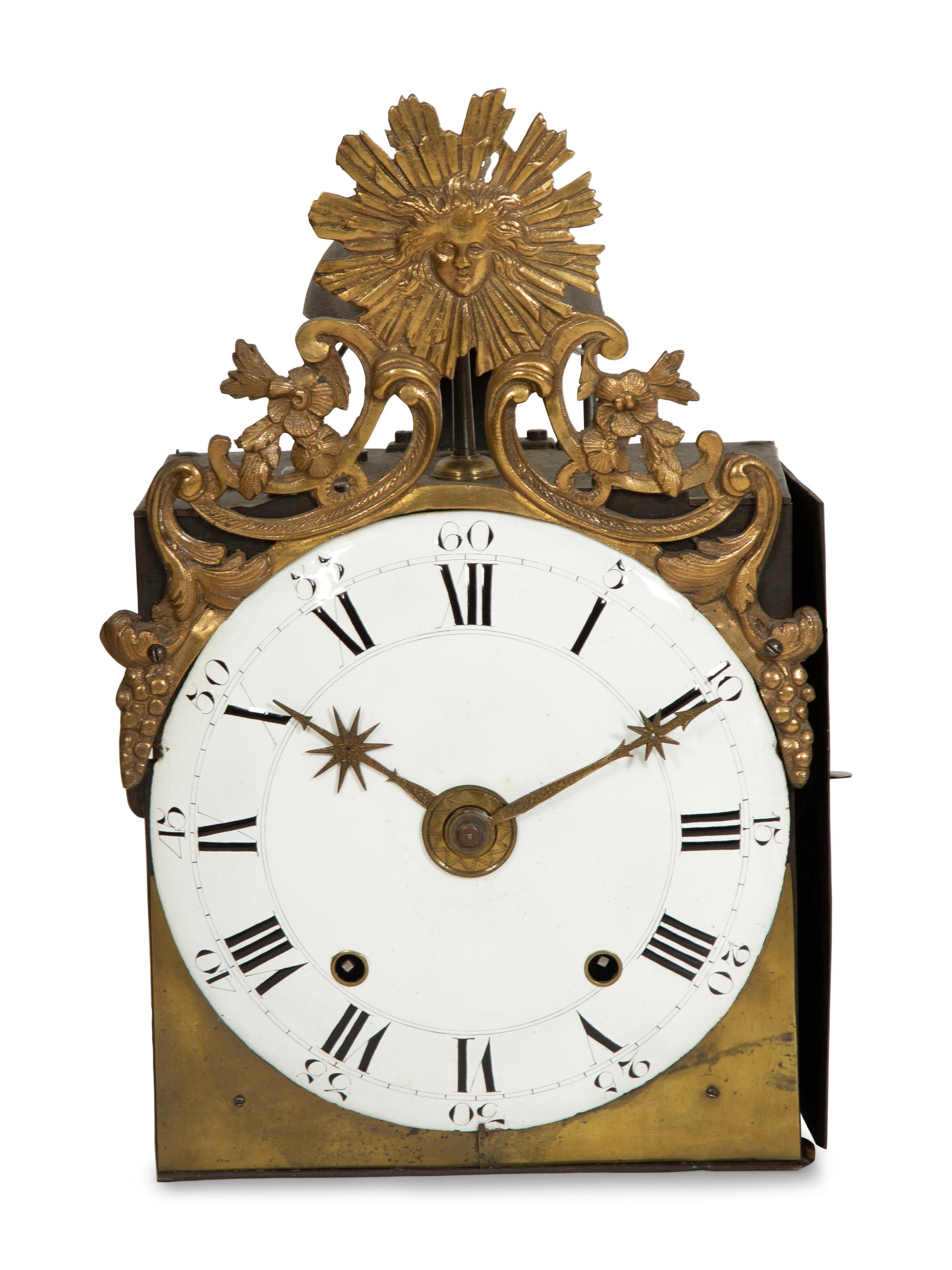 A French Provincial Walnut Longcase Clock