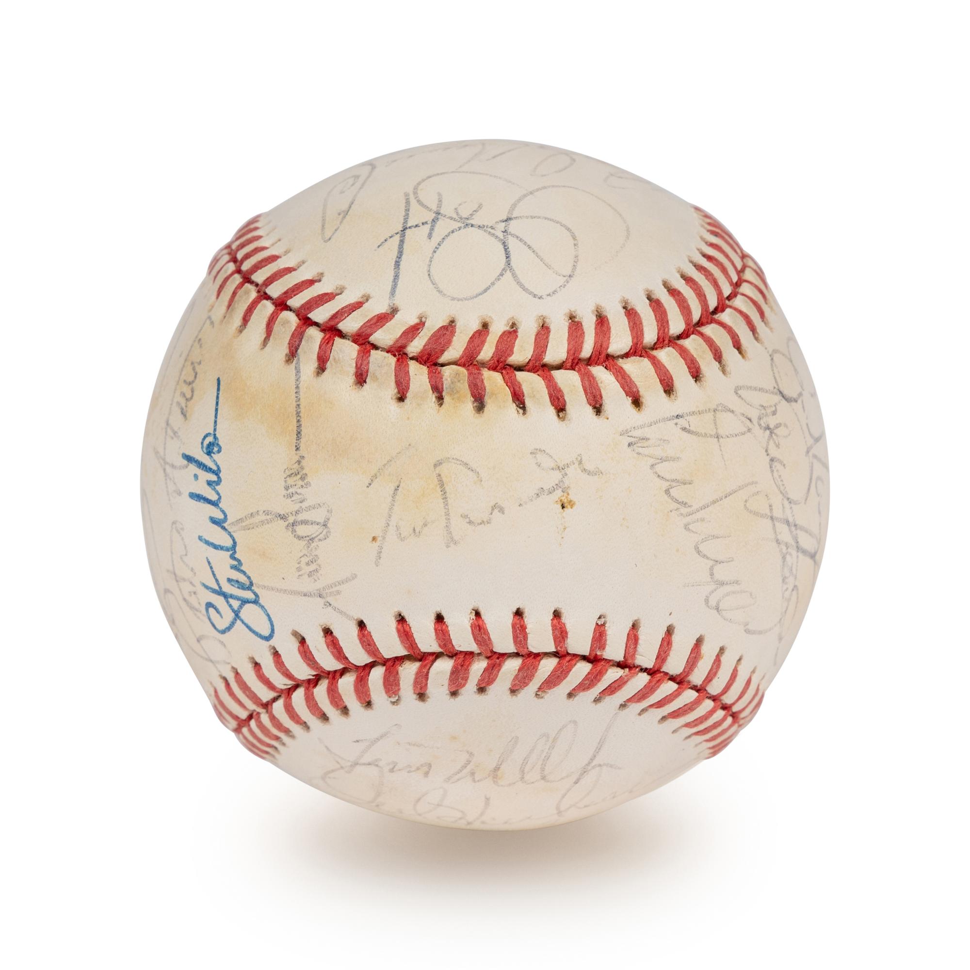 A 1992 Los Angeles Dodgers Team Signed Autograph Baseball - 22 Total With Mike Piazza and Pedro Martinez Rookie Era Signatures (Beckett Authentication Services Letter),