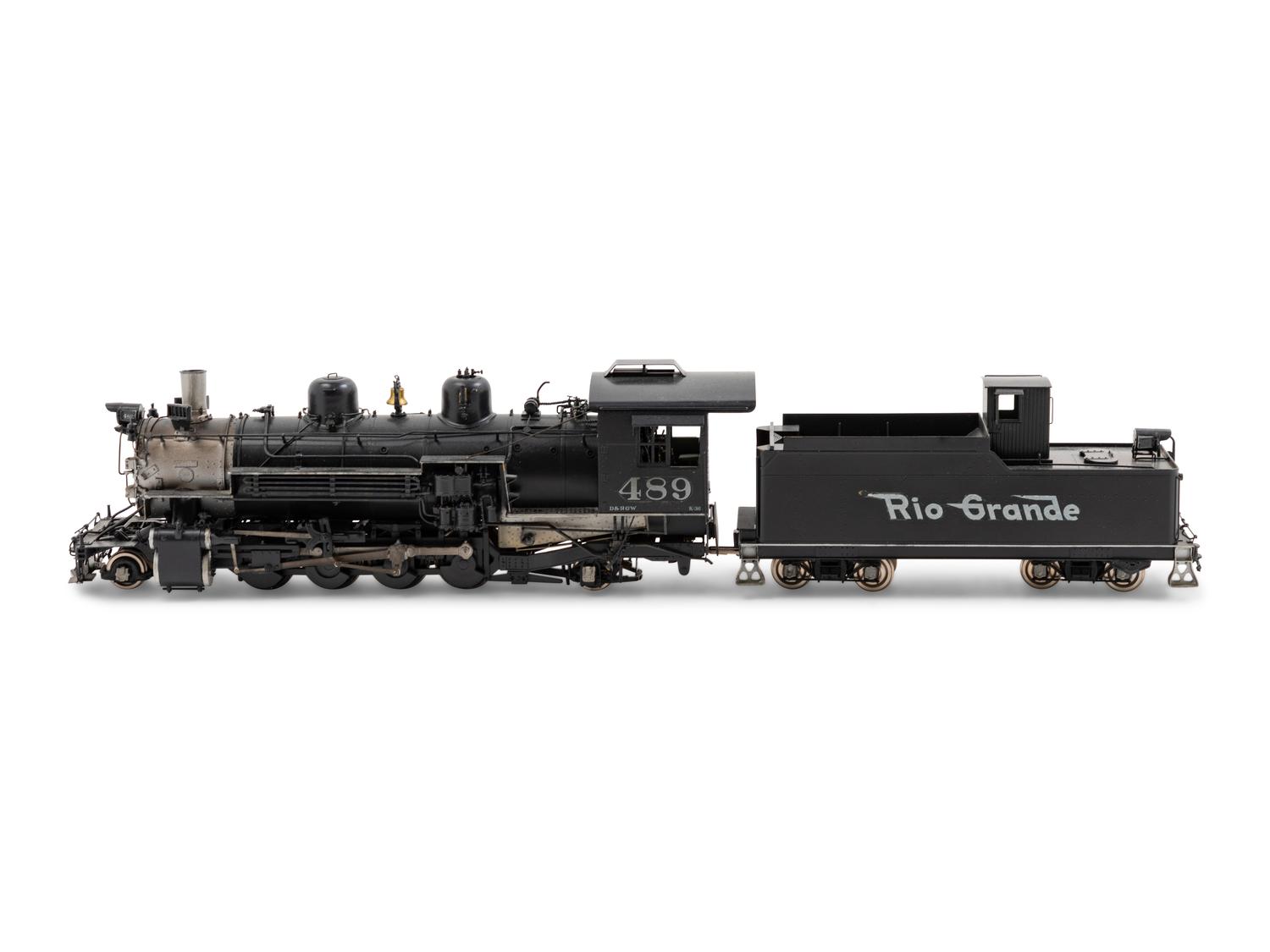 A Fujiyama Polychrome OO-Gauge Rio Grande 2-8-2 Locomotive and Tender