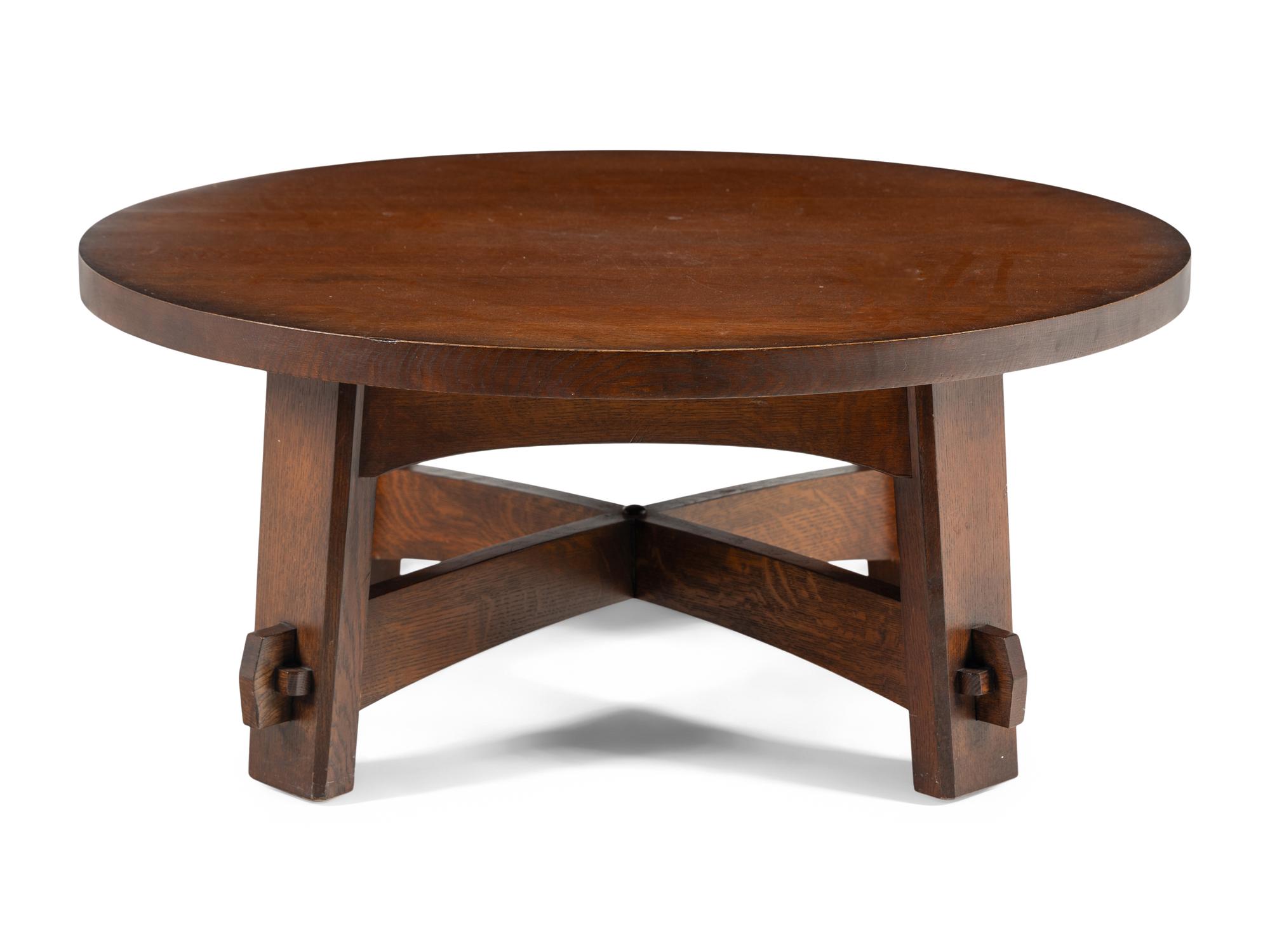 Arts and Crafts Style Oak Low Table