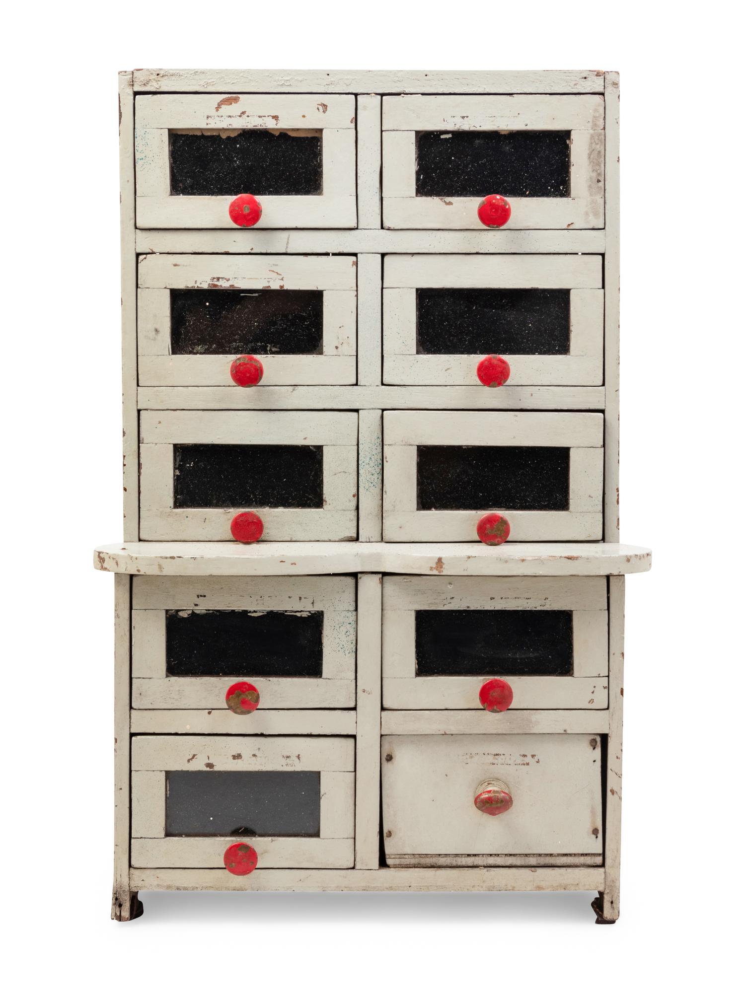 An American Painted Diminutive Cabinet
