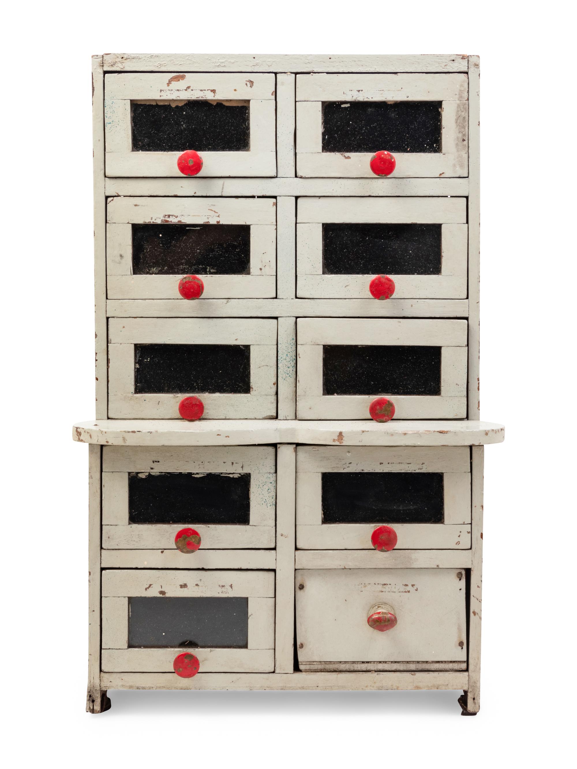 An American Painted Diminutive Cabinet