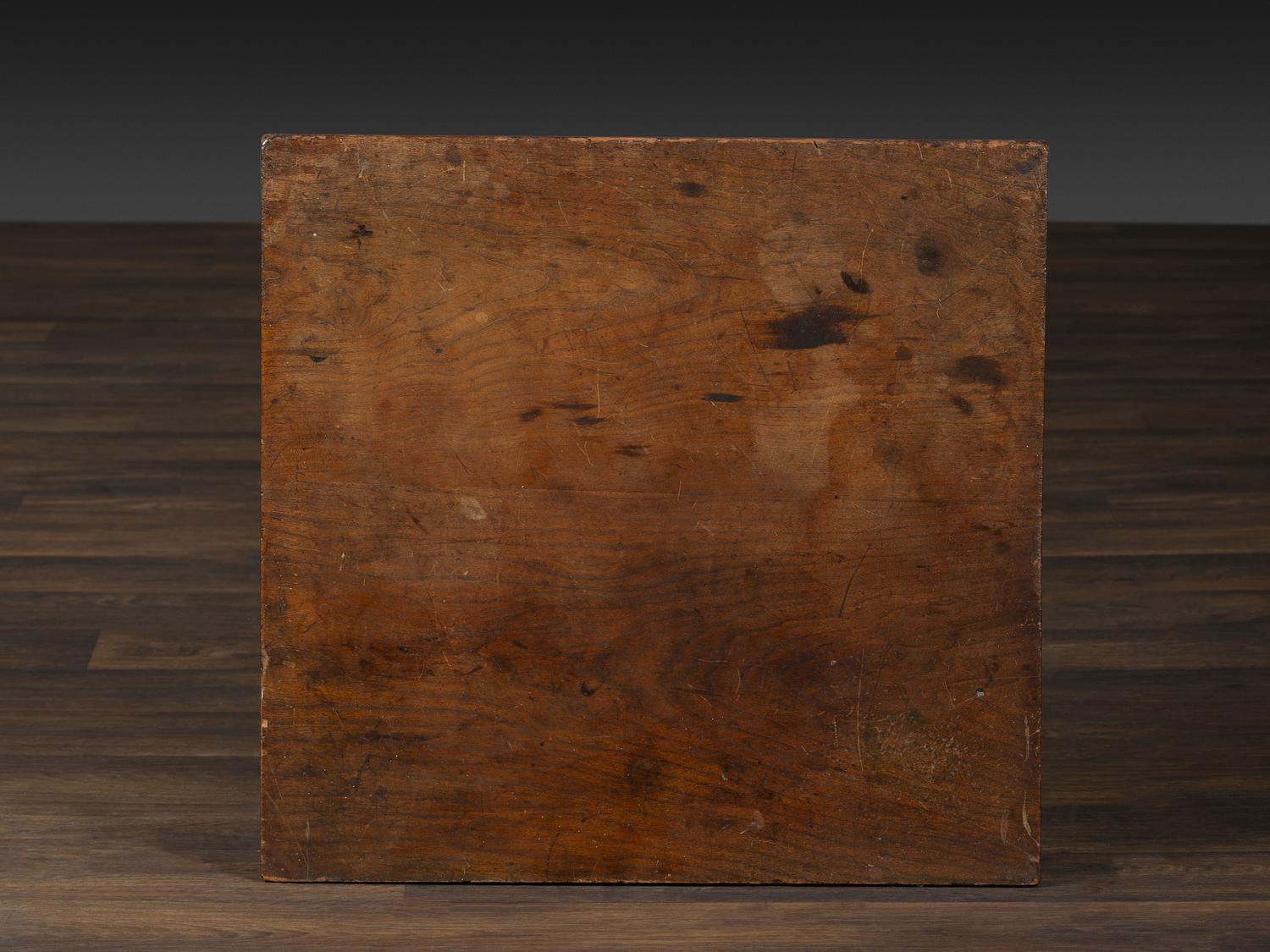 A Federal Cherrywood and Tiger Maple One Drawer Work Stand