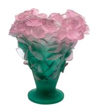 A Daum Pate de Verre Vase Height 11 1/2 inches.
