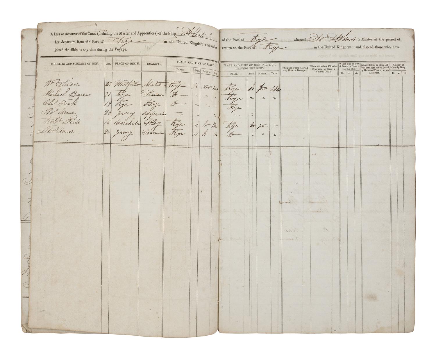 [MARITIME -- MANUSCRIPTS]. Two manuscripts relating to English shipping, comprising: