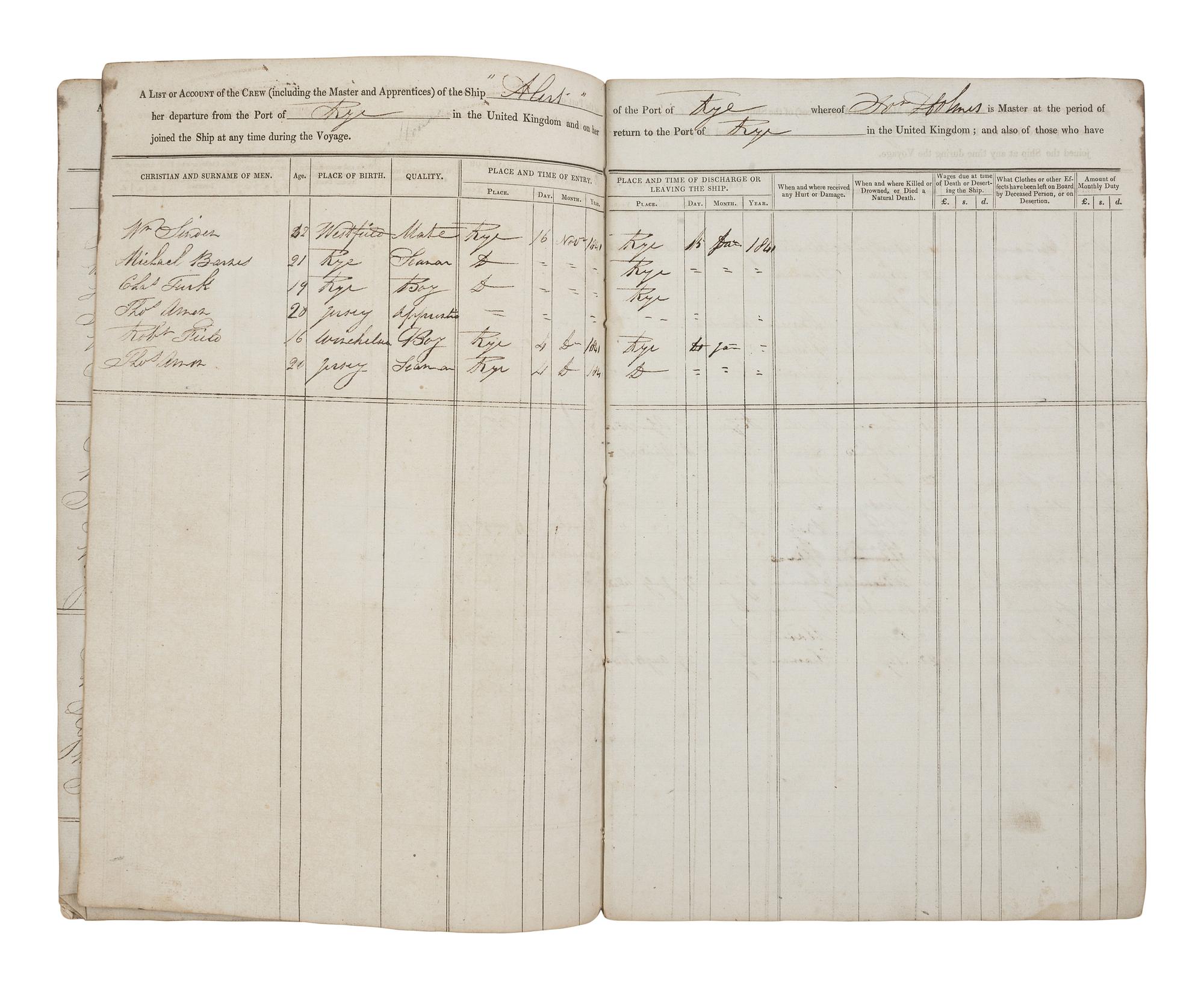 [MARITIME -- MANUSCRIPTS]. Two manuscripts relating to English shipping, comprising:
