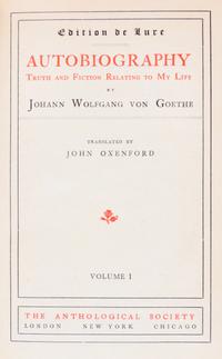 GOETHE, JOHANN WOLFGANG VON. Works. London, (1882). 10 vols. Edition de Luxe.
