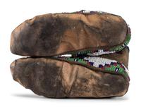Cheyenne Beaded Hide Moccasins