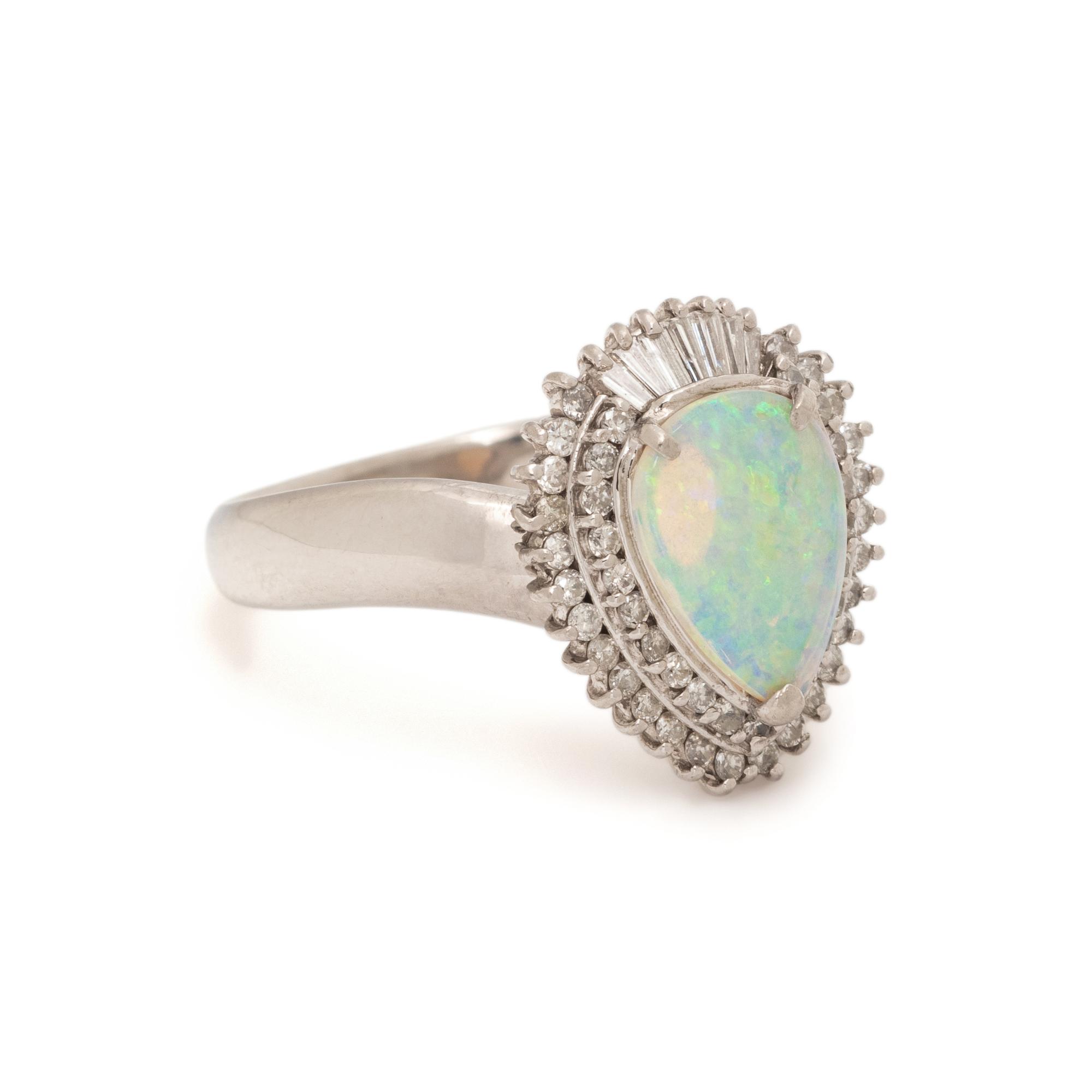 OPAL AND DIAMOND RING