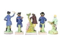 A Group of Five Staffordshire Pearlware Figures