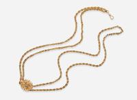 A Long 14K Yellow Gold Pocket Watch Chain